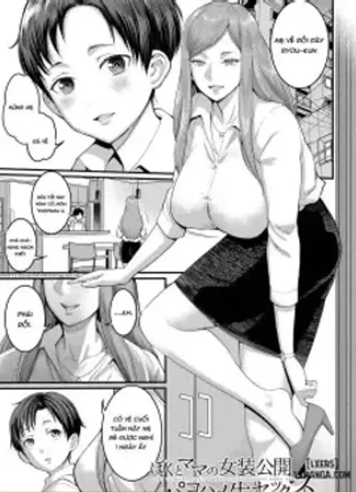 Truyện tranh Boku to Mama no Josou Koukai Pakohame Nama Sex